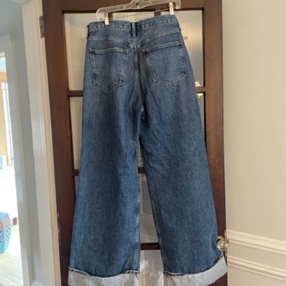 Agolde Blue Wide Leg Jeans - Picture 3 of 3